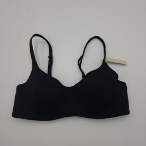 Skims Stretch Cotton Molded Bra in Soot Size 32C